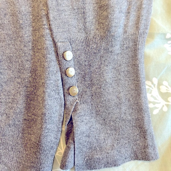 Zara, gray knit sweater with gold buttons, size L, new without tag - Picture 4 of 5